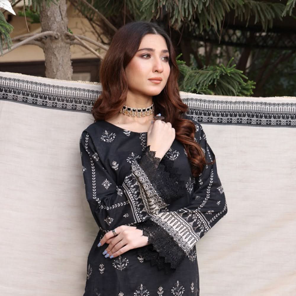 Schick Satrangi Luxury Embroidered Unstitched 3Pcs Suit - 9