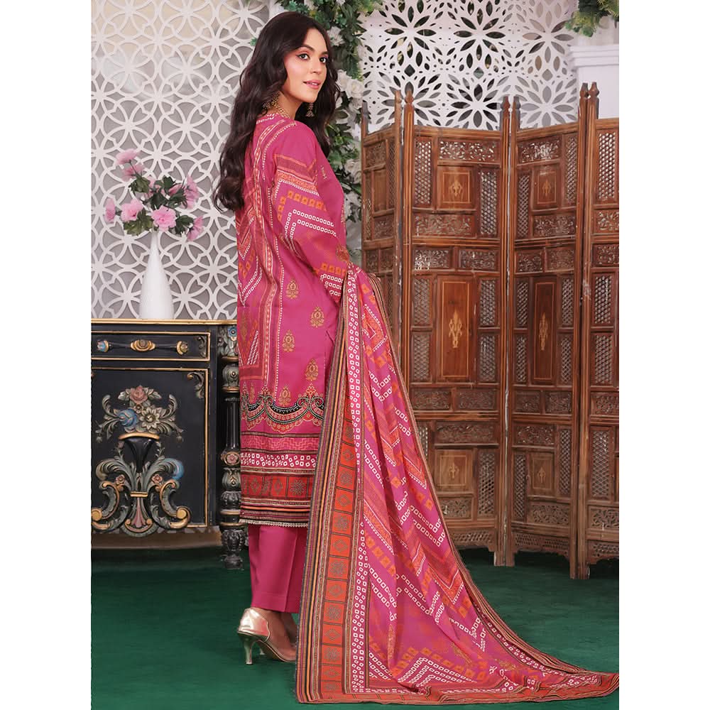 Bin Hameed Rim Jim Lawn Premium Printed Embroidered Unstitched 3Pcs Suit - SF-58