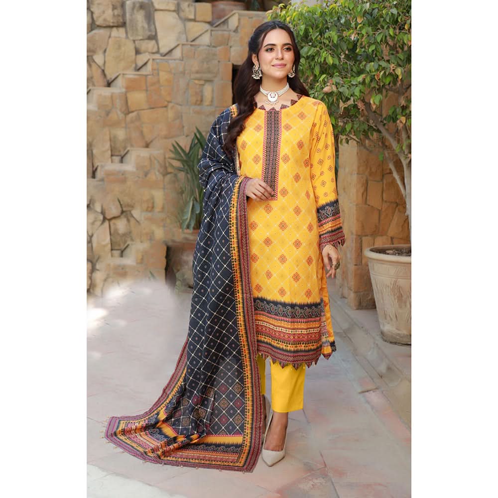 Schick Dr Print Lawn Unstitched 3Pcs Suit - 8