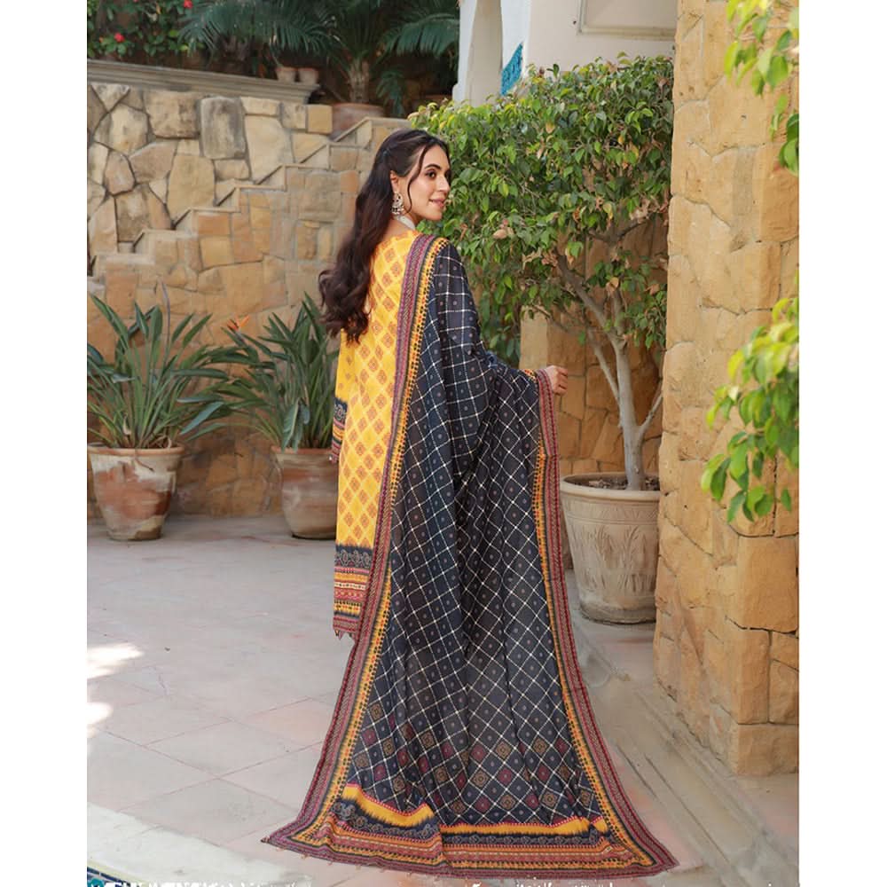 Schick Dr Print Lawn Unstitched 3Pcs Suit - 8