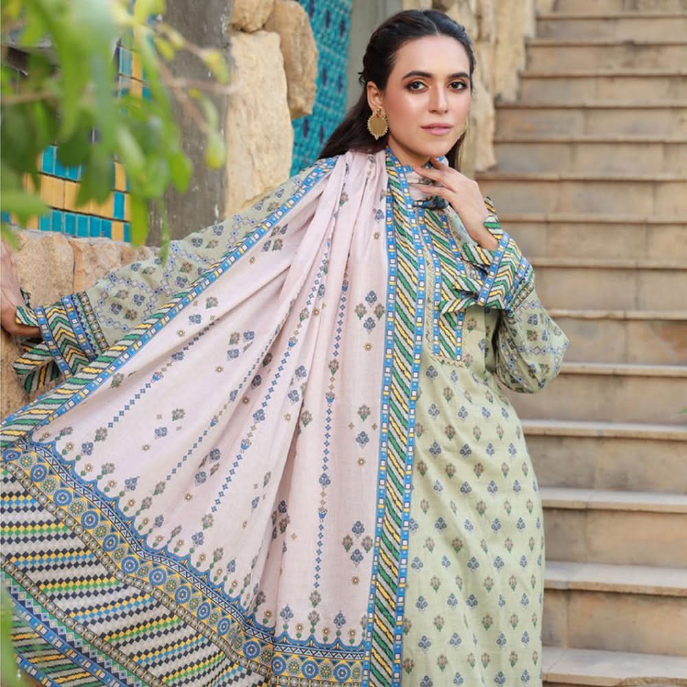 Schick Dr Print Lawn Unstitched 3Pcs Suit - 3
