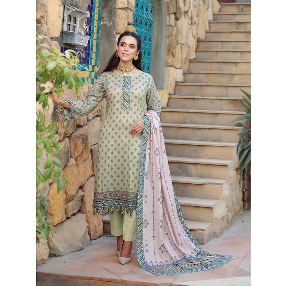 Schick Dr Print Lawn Unstitched 3Pcs Suit - 3