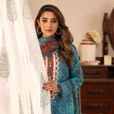 Al Zohaib Sun Shine Chikankari Lawn Printed Suit 3Pcs Unstitched Suit - 4