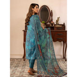 Al Zohaib Sun Shine Chikankari Lawn Printed Suit 3Pcs Unstitched Suit - 4
