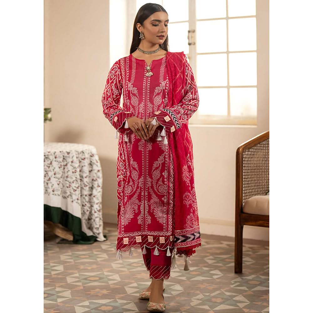 Al Zohaib Sun Shine Chikankari Lawn Printed Suit 3Pcs Unstitched Suit - 7