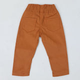 Newborn Girls Cotton Pant - Mustard