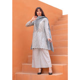 Rashid Samar Printed Embroidered Lawn Unstitched 3Pcs Suit - 8160