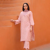 Rashid Samar Printed Embroidered Lawn Unstitched 3Pcs Suit - 8155