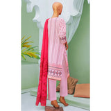 Minahil Printed Lawn Embroidered 3Pcs Suit with Bember Dupatta - 2
