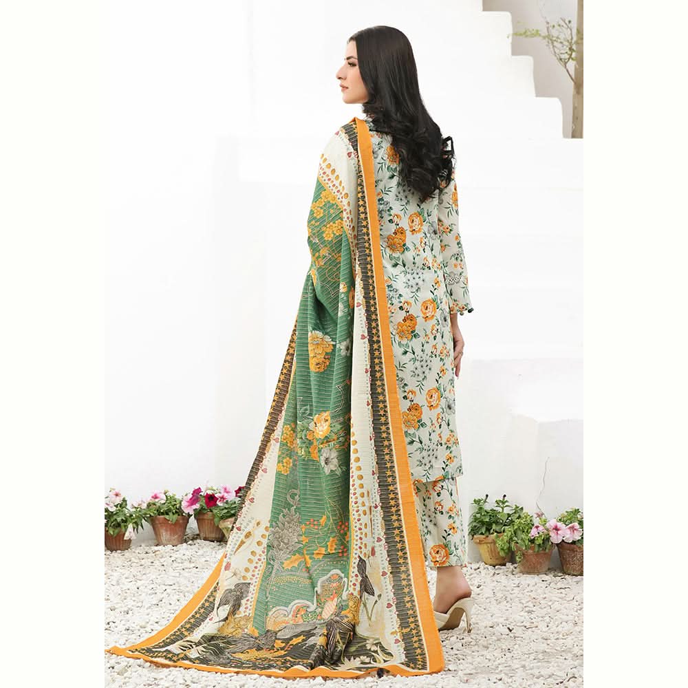 Bin Hameed Shalizeh Lawn Printed CO-Ords Unstitched 3Pcs Suit - 3