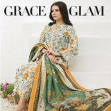 Bin Hameed Shalizeh Lawn Printed CO-Ords Unstitched 3Pcs Suit - 3