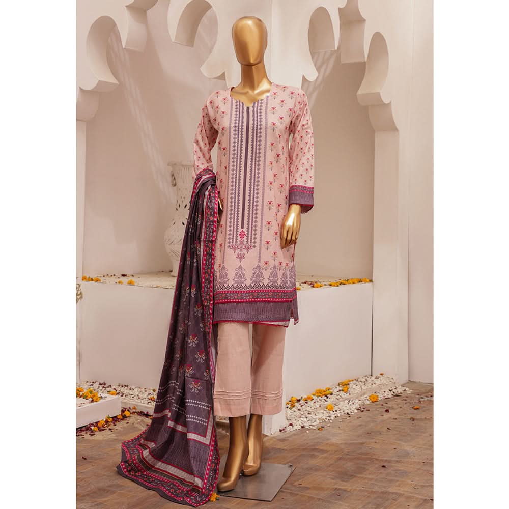 Shibra Printed Lawn Unstitched 3Pcs Suit - 8