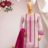 Shibra Printed Lawn Unstitched 3Pcs Suit - 4