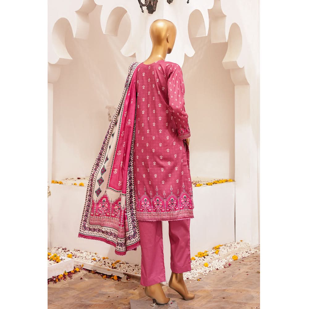 Shibra Printed Lawn Unstitched 3Pcs Suit - 3