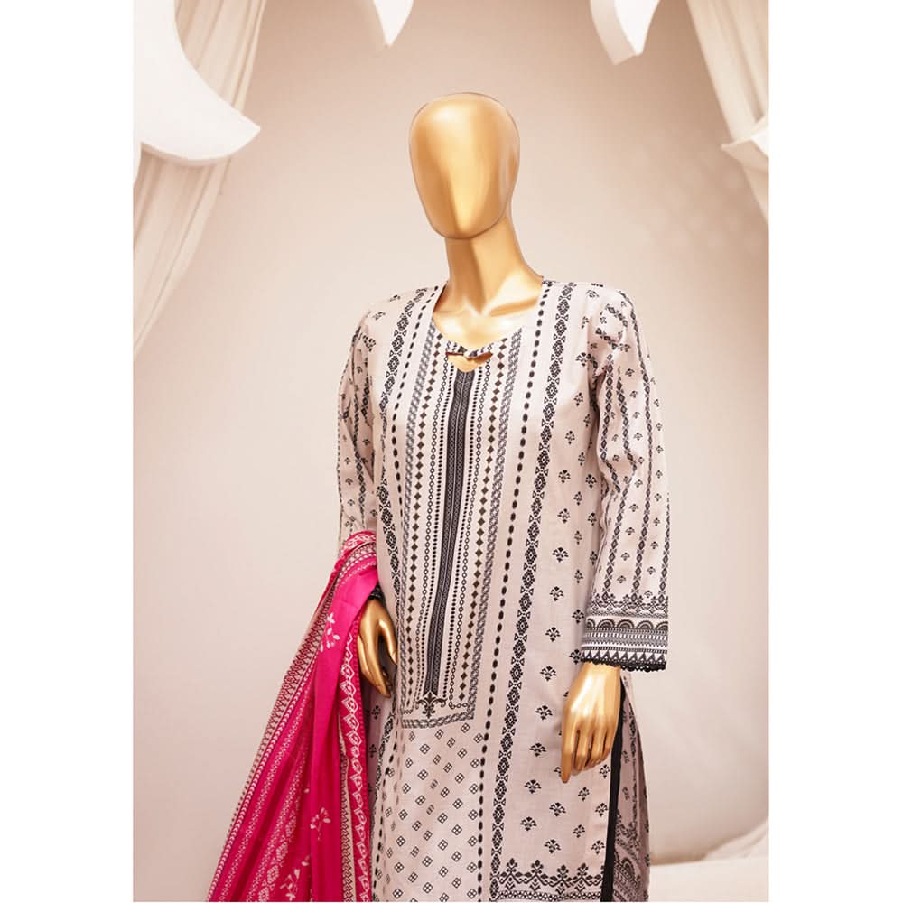 Shibra Printed Lawn Unstitched 3Pcs Suit - 7