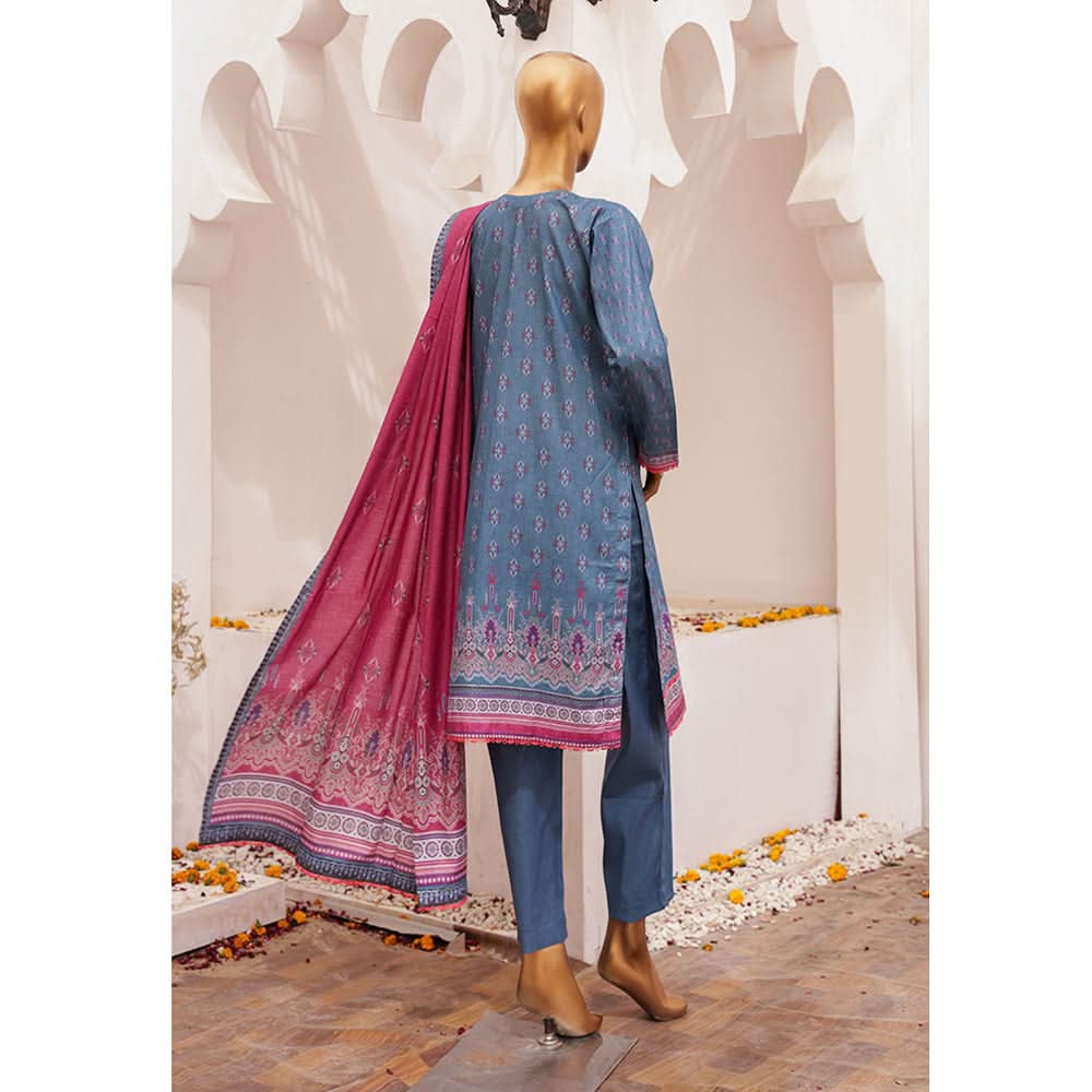 Shibra Printed Lawn Unstitched 3Pcs Suit - 5