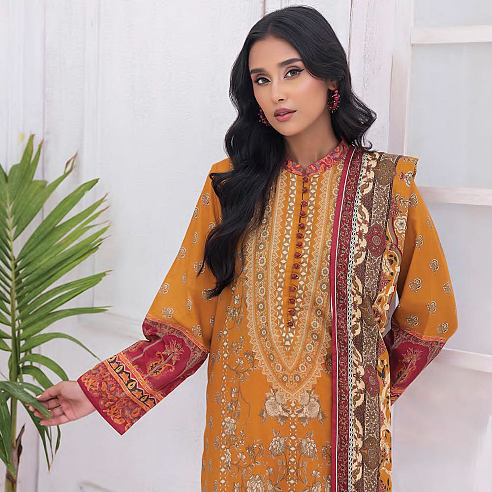 Mirha Printed Lawn Unstitched 3Pcs Suit - MP-0027