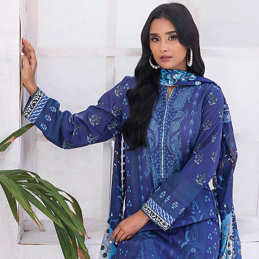 Mirha Printed Lawn Unstitched 3Pcs Suit - MP-0030