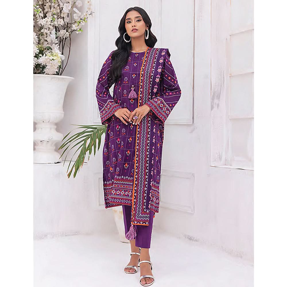 Mirha Printed Lawn Unstitched 3Pcs Suit - MP-0026