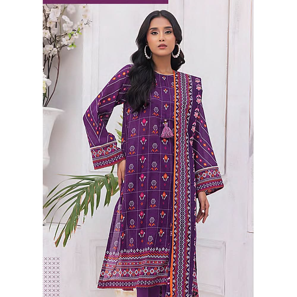 Mirha Printed Lawn Unstitched 3Pcs Suit - MP-0026