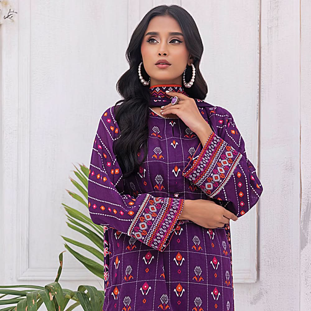 Mirha Printed Lawn Unstitched 3Pcs Suit - MP-0026