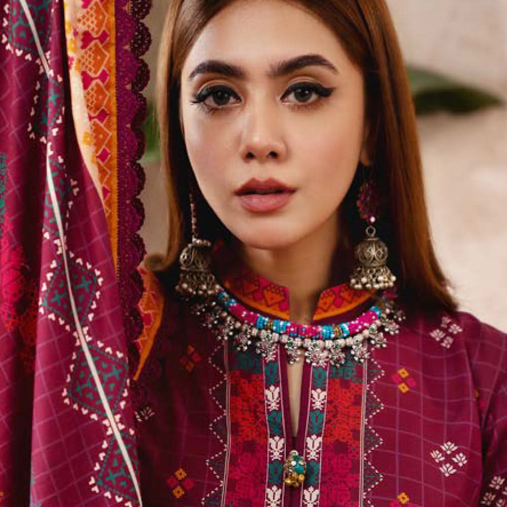 Anum Classic Digital Printed Lawn Unstitched Suit 3Pcs V 1 - 9