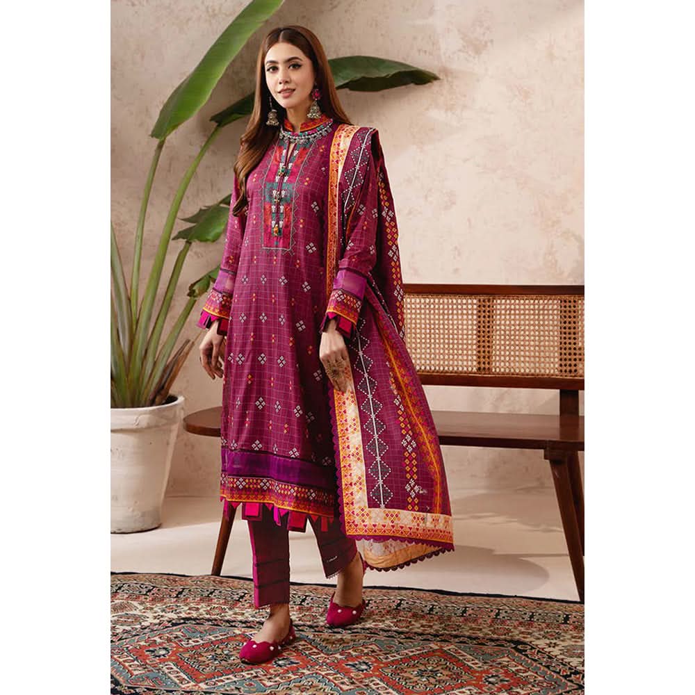 Anum Classic Digital Printed Lawn Unstitched Suit 3Pcs V 1 - 9