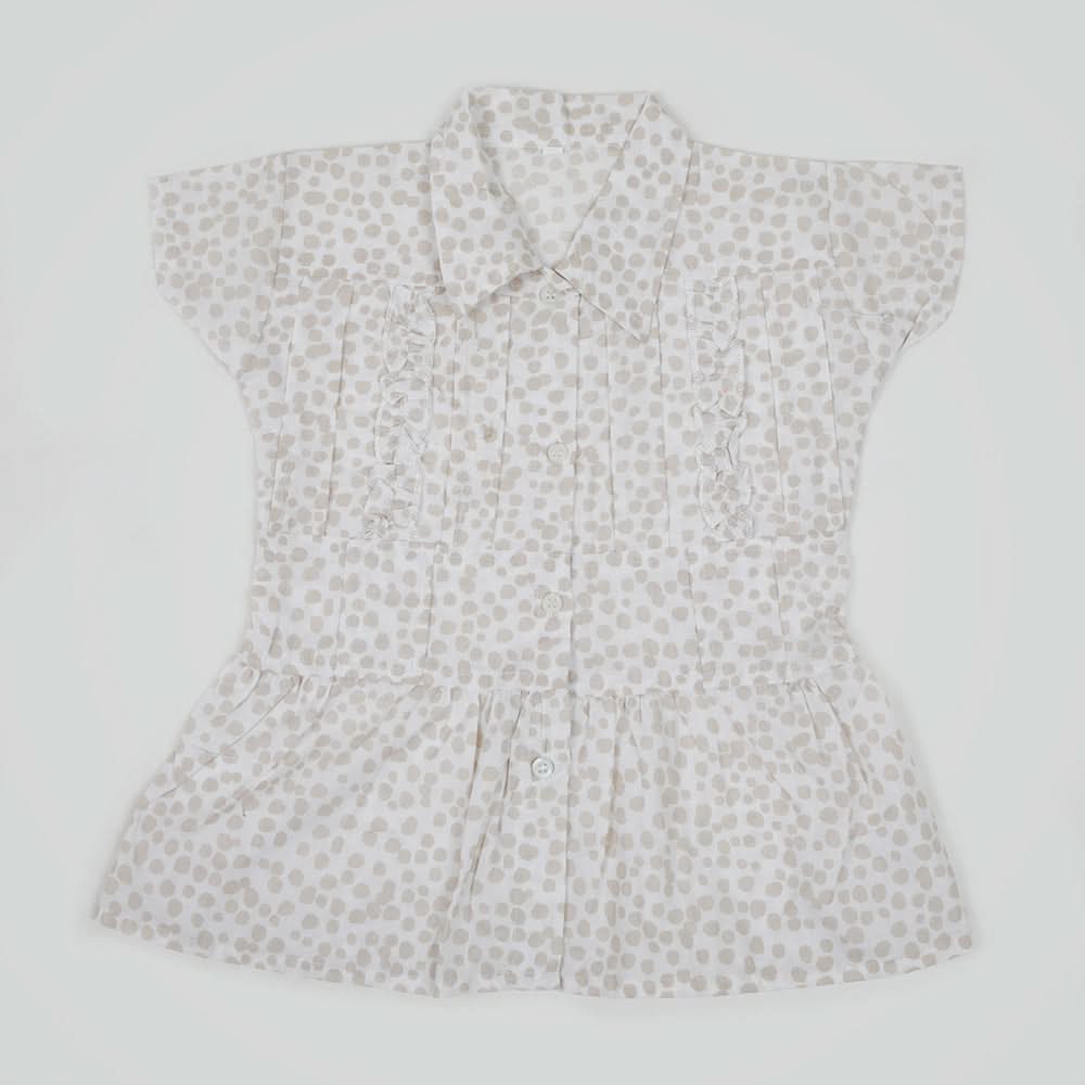 Girls Cotton Half Sleeves Shirt
