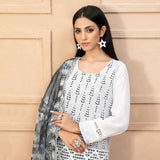 Tawakkal Serra Lawn Banarsi Jacquard Embroidered Unstitched Suit 3Pcs - 9