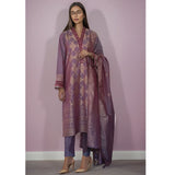 Saya Jacquard Printed Embroidered Unstitched 3Pcs Suit - E34