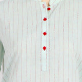 Women's Stripe Shalwar Suit - Mint