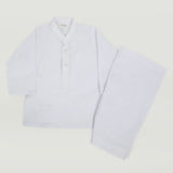 Newborn Boy Plain Shalwar Suit - White