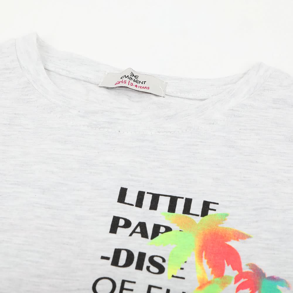 Eminent Girls Half Sleeves T-Shirt - White