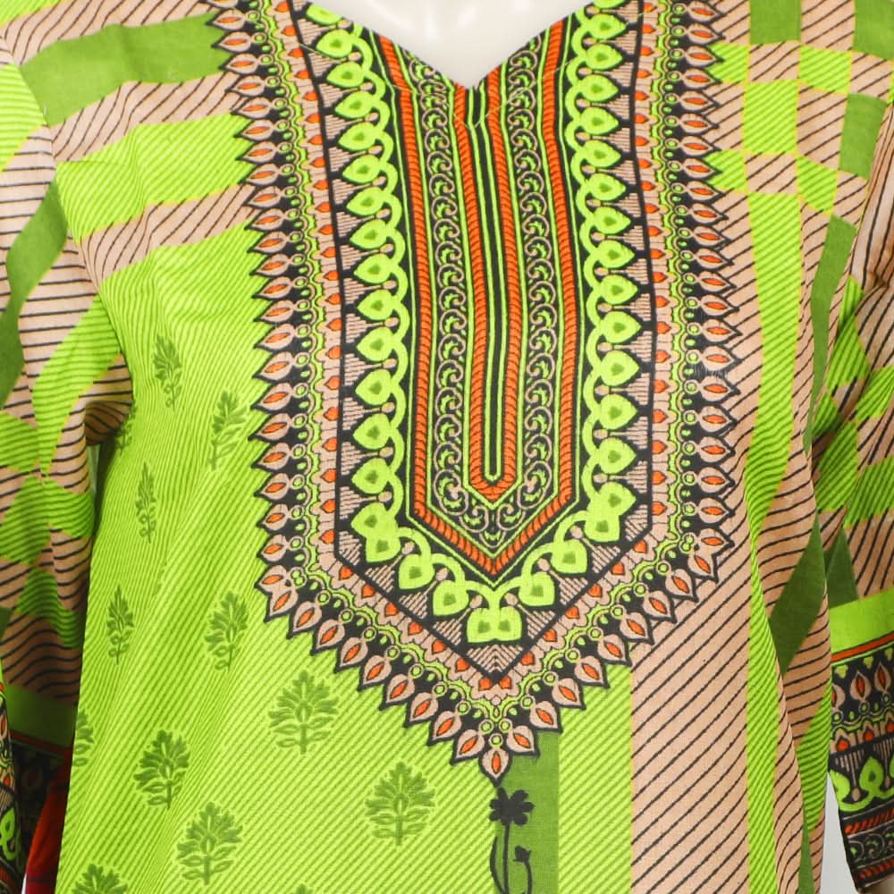 Women's Wash & Wear Unstitched 3pcs Suit - A5