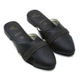 Girls Backless Pump - Black