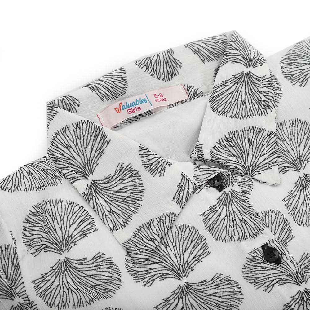 Girls Woven Top - White