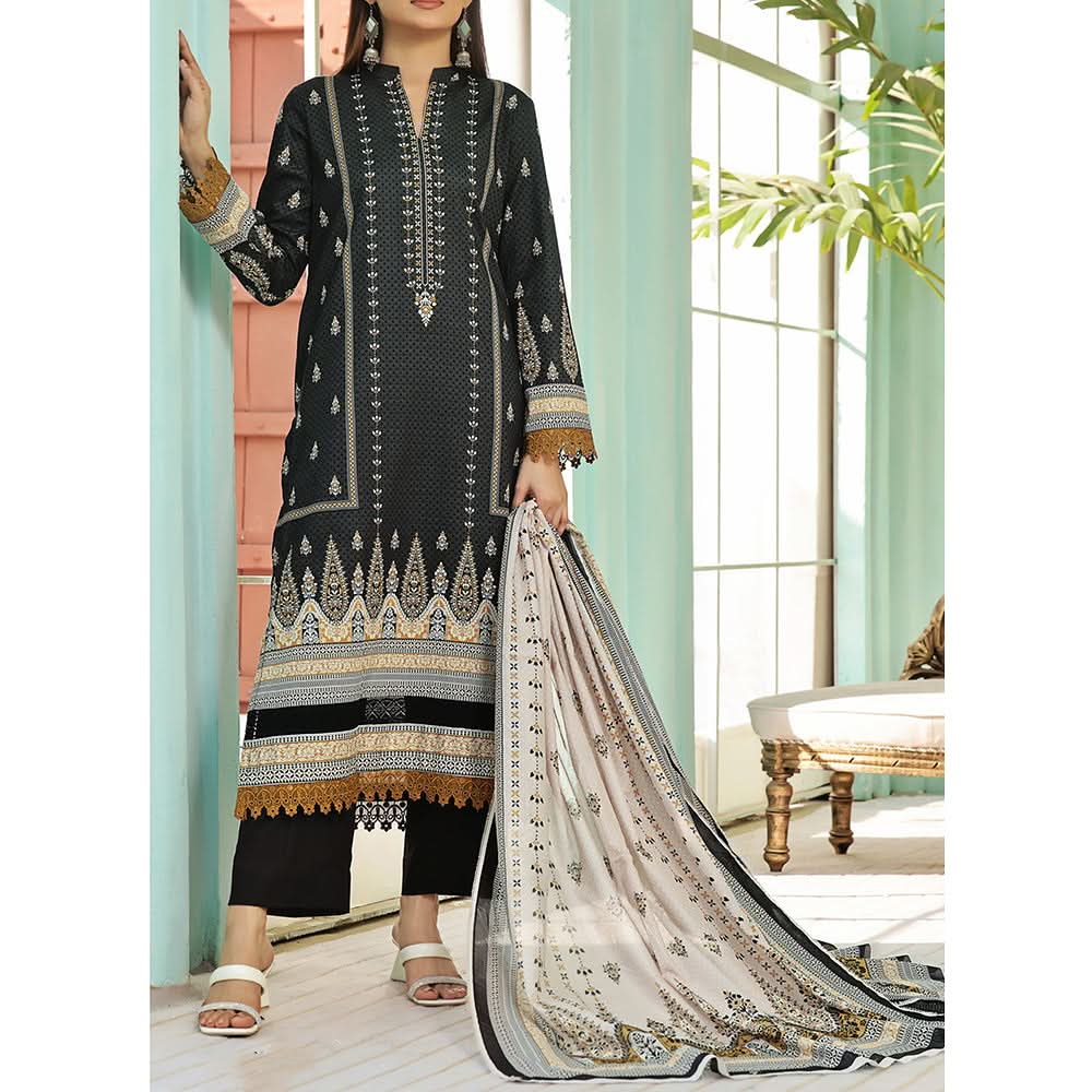 VS-AYESHA ALISHBA Cambric Printed Unstitched 3pcs Suit - 220