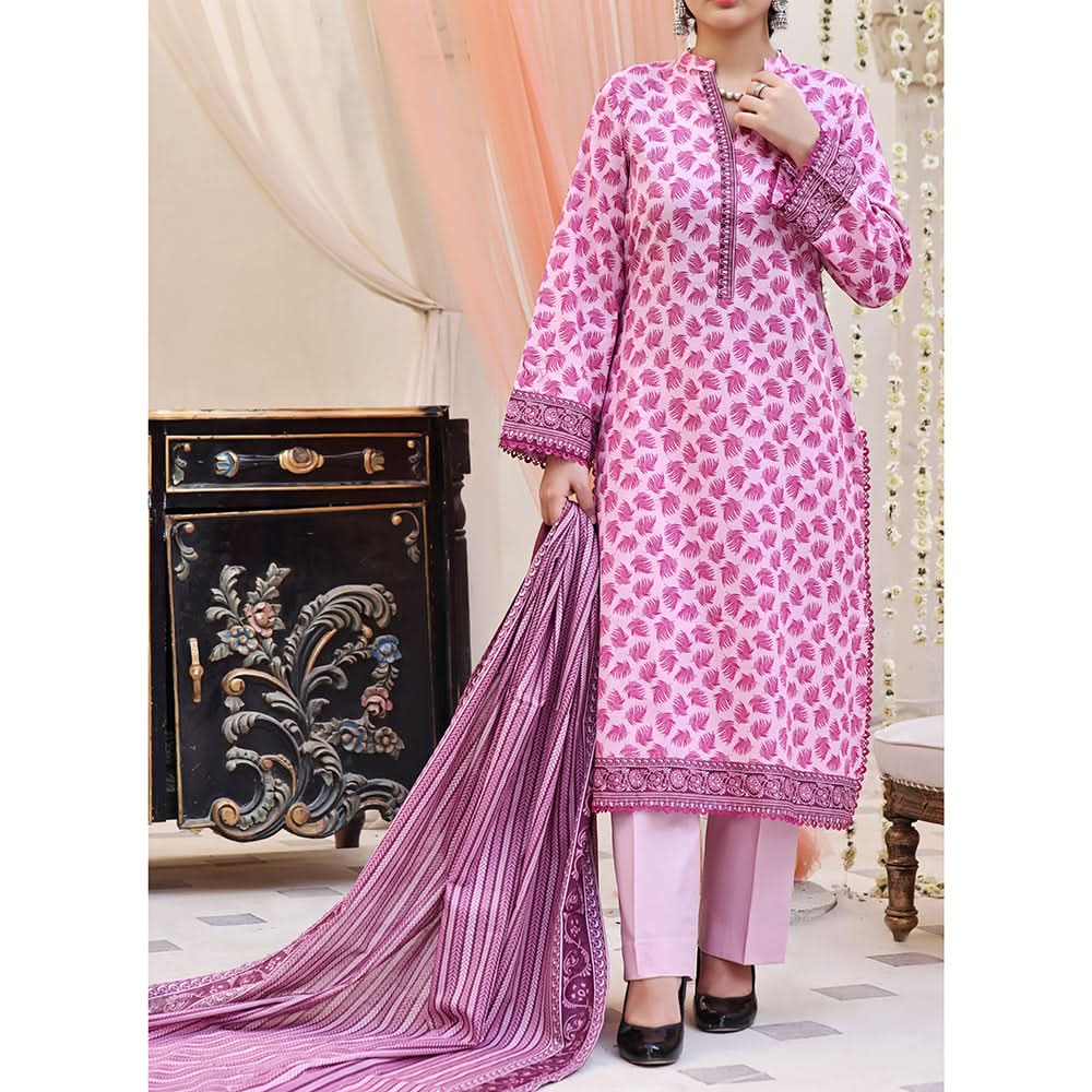 VS-AYESHA ALISHBA Cambric Printed Unstitched 3pcs Suit - 192
