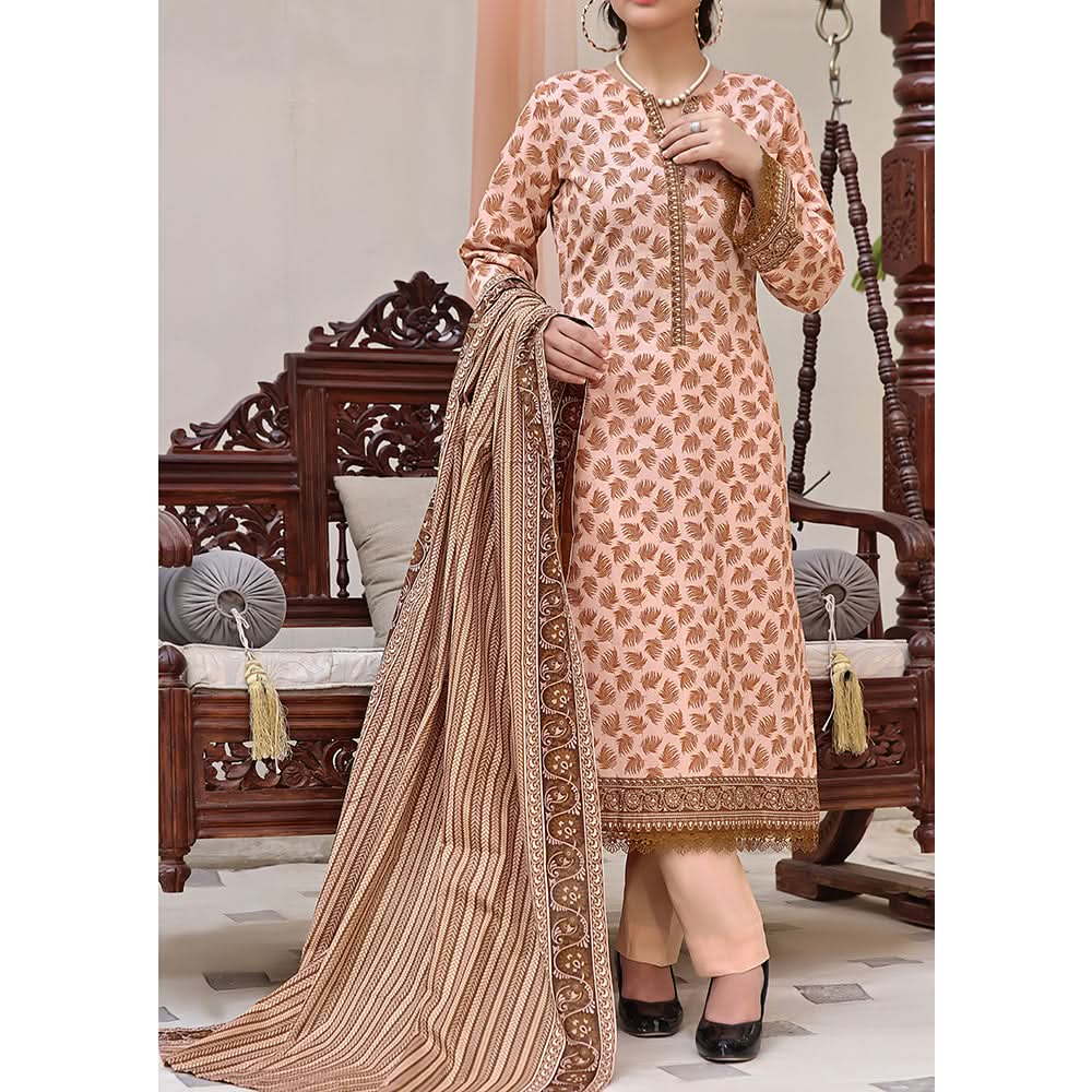 VS-AYESHA ALISHBA Cambric Printed Unstitched 3pcs Suit - 190