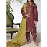 VS-JACQAURD Cambric Printed Unstitched 3pcs Suit - 2302-B