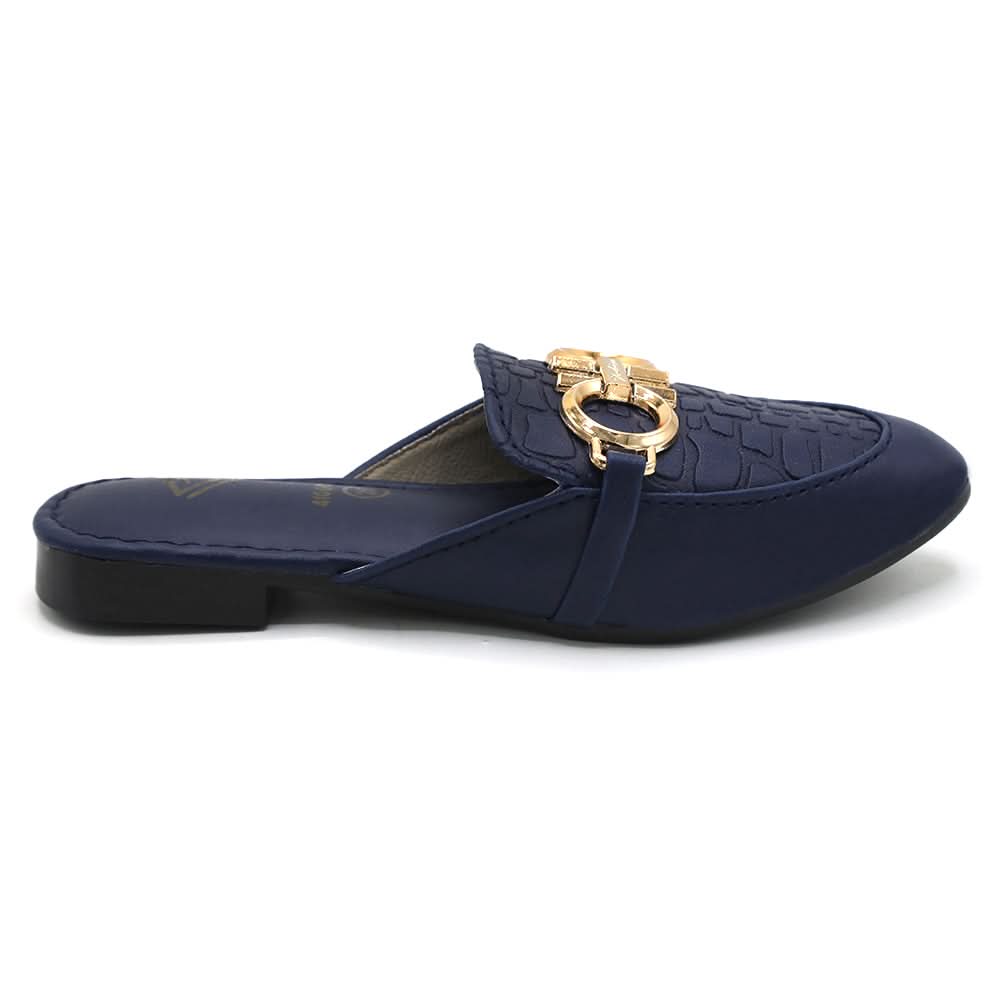 Girls Backless Pump - Blue