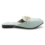Girls Backless Pump - Light Green