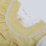 Girls Full Sleeves 3pcs Suit - Yellow