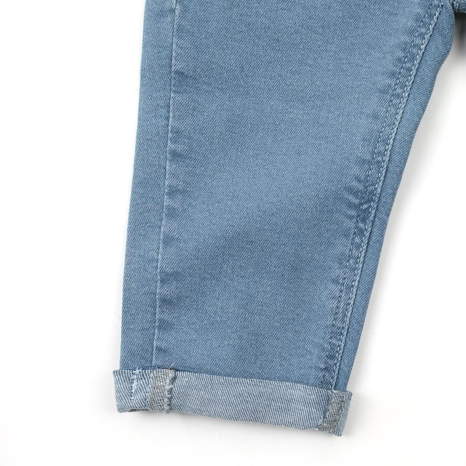 Eminent Newborn Girls Denim Pant - Ice Blue