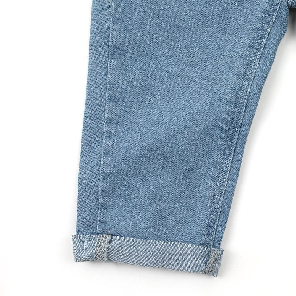 Eminent Newborn Girls Denim Pant - Ice Blue