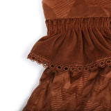 Girl Full Sleeves Tight Suit - Brown