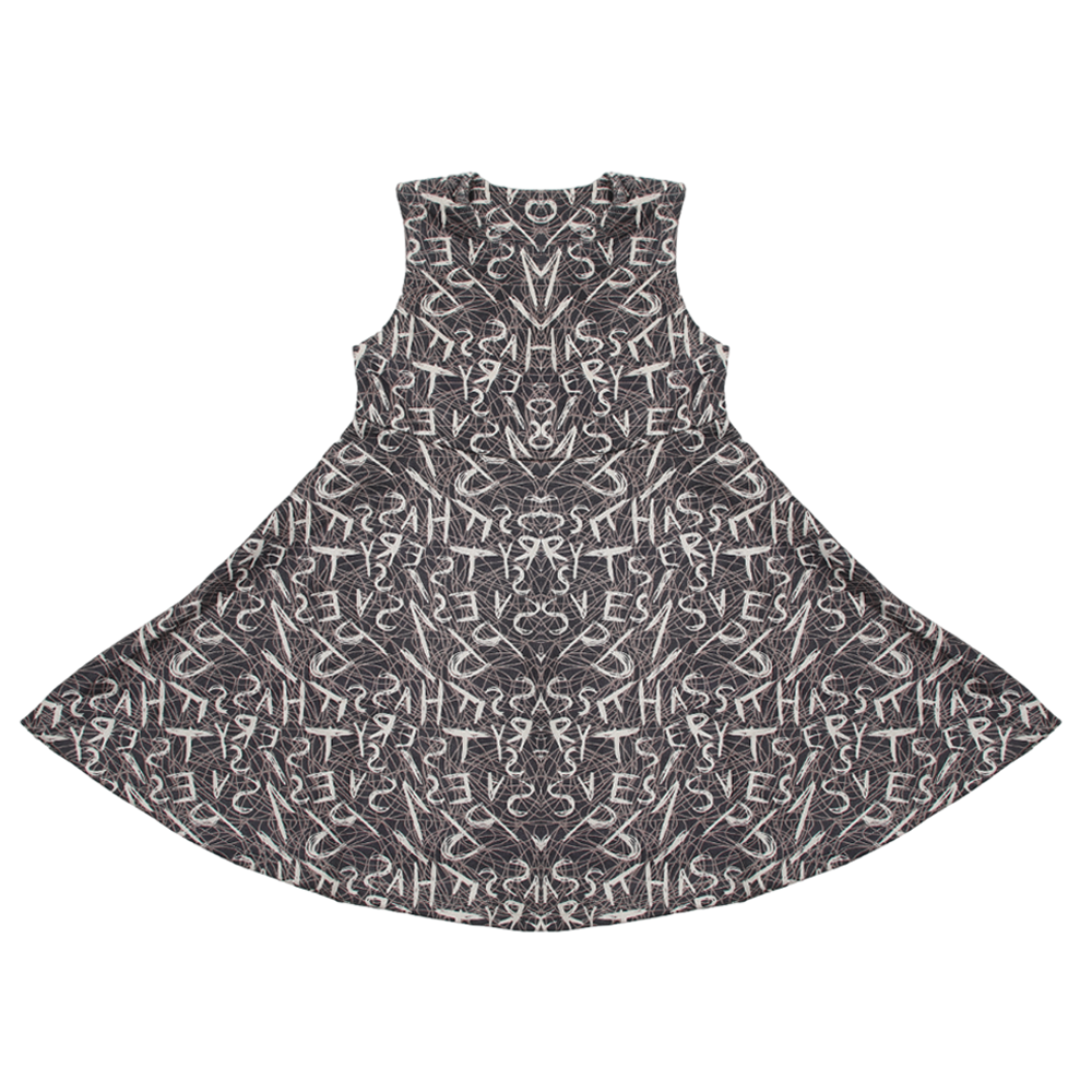 Girls Sleeveless Frock - Grey