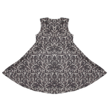 Girls Sleeveless Frock - Grey