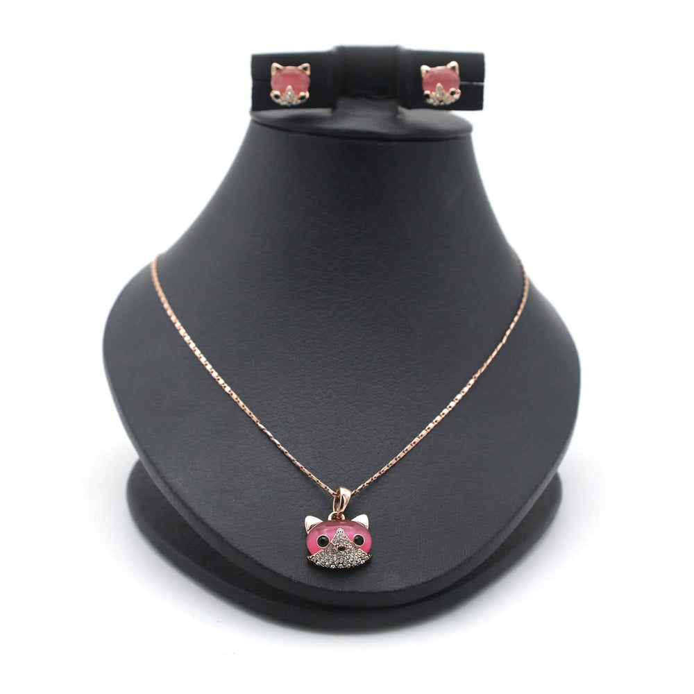 Women's Locket Set - Dark Pink