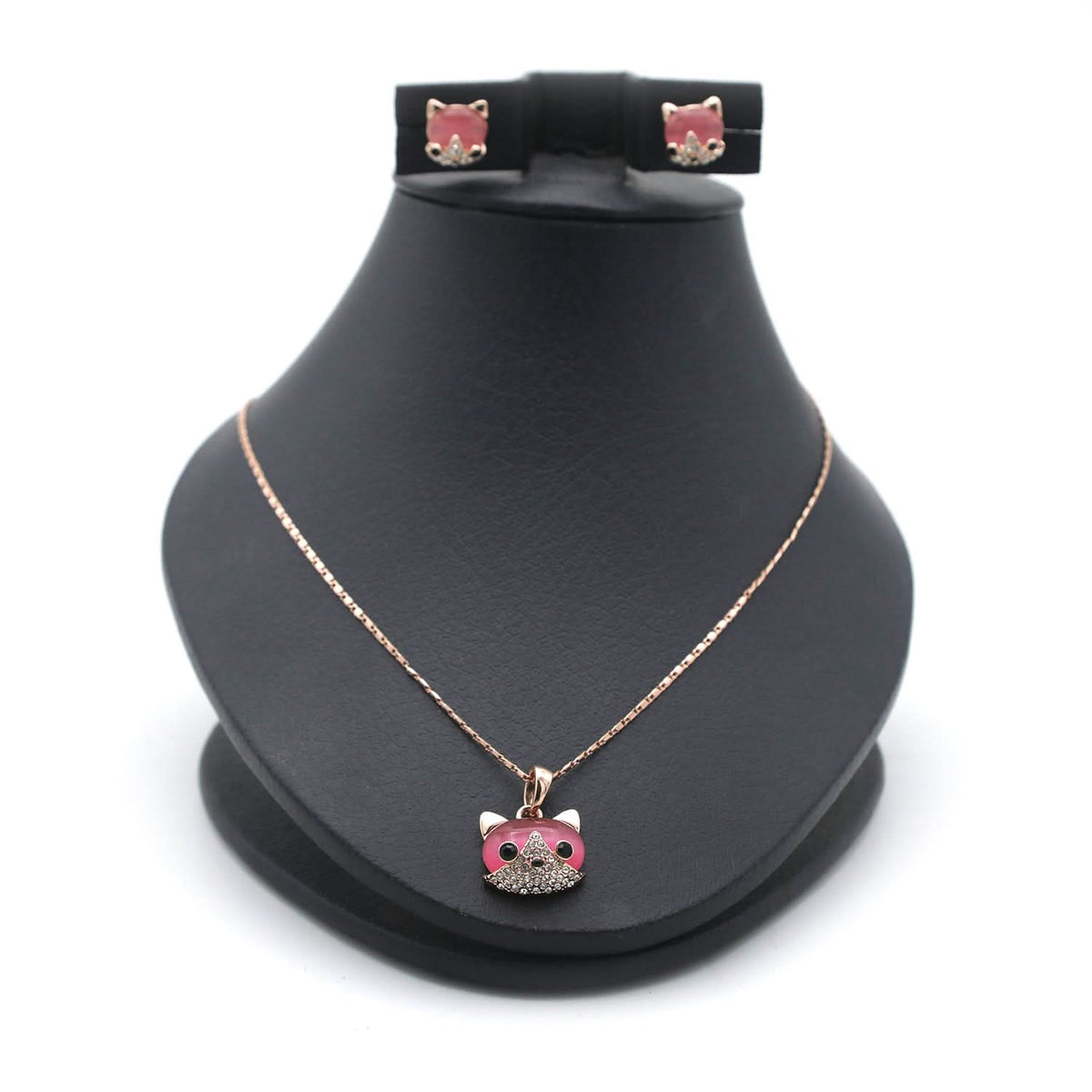 Women's Locket Set - Dark Pink